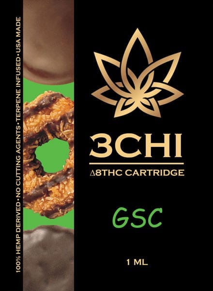 3Chi Delta 8 THC Vape Cartridge - GSC 1 ml