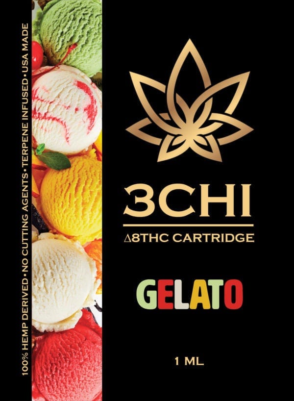 3Chi Delta 8 THC Vape Cartridge - Gelato 1 ml
