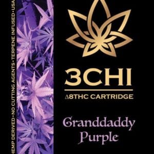 3Chi Delta 8 THC Vape Cartridge - Granddaddy Purple 1 ml