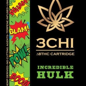 3Chi Delta 8 THC Vape Cartridge - Incredible Hulk 1 ml
