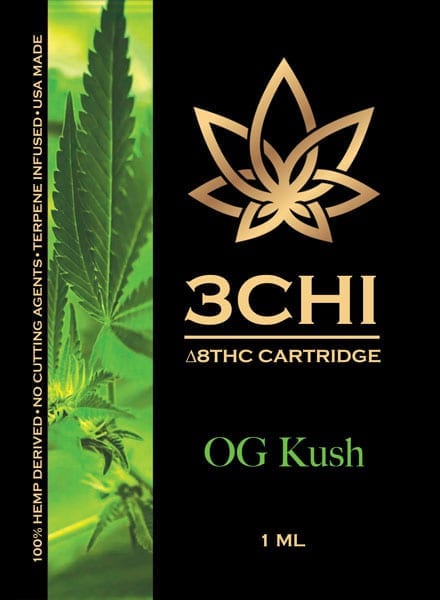 3Chi Delta 8 THC Vape Cartridge - OG Kush 1 ml