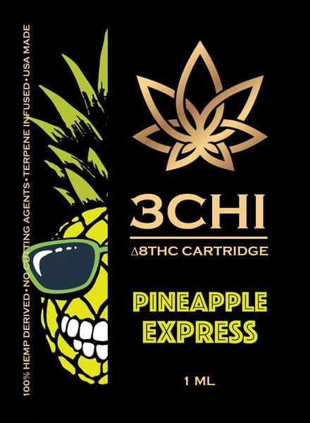 3Chi Delta 8 THC Vape Cartridge - Pineapple Express 1 ml