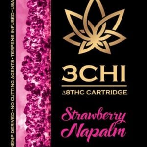 3Chi Delta 8 THC Vape Cartridge - Strawberry Napalm 1 ml