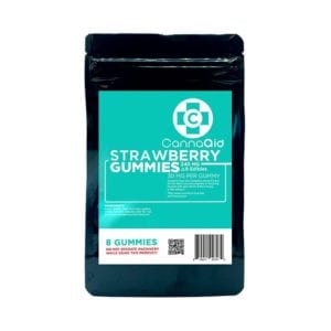 CannaAid Delta 8 Gummies - Strawberry 30mg 8 Count