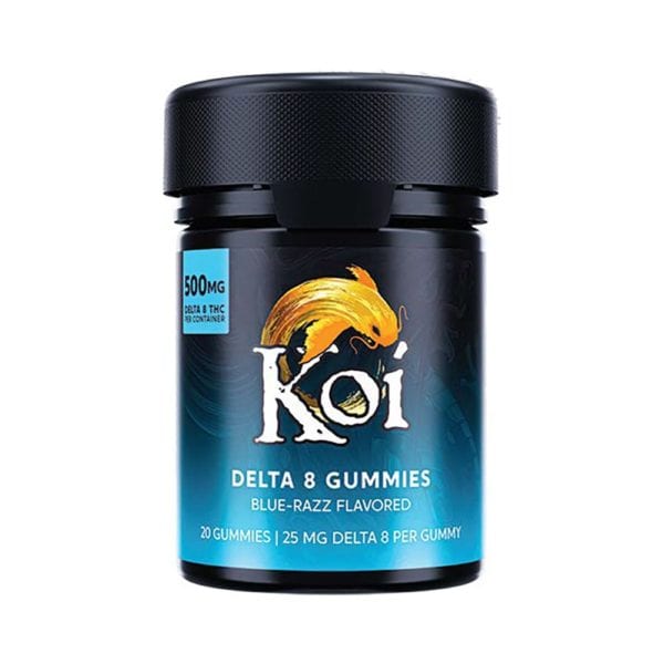 Koi Delta 8 Gummies – Blue Raspberry 25mg 20 Count