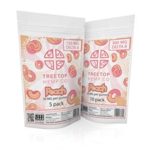 Treetop Hemp Co Delta 8 Gummies - Peach 30mg Group