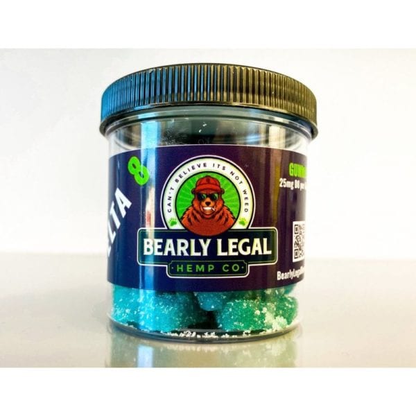 Bearly Legal Hemp Co Delta 8 THC Gummies – Blueberry 25mg 24 Count
