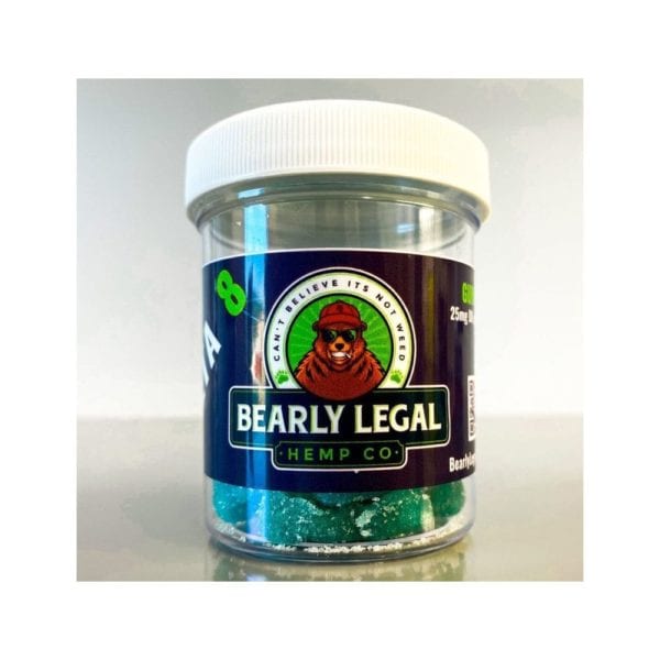 Bearly Legal Hemp Co Delta 8 THC Gummies – Blueberry 25mg 8 Count