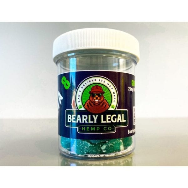 Bearly Legal Hemp Co Delta 8 THC Gummies – Pineapple 25mg 8 Count