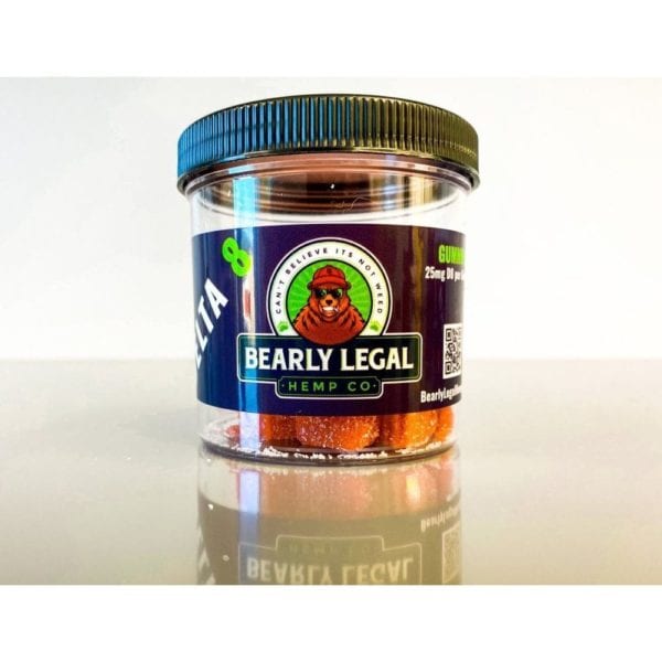 Bearly Legal Hemp Co Delta 8 THC Gummies – Strawberry 25mg 24 Count