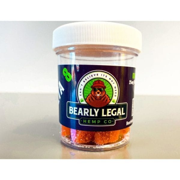 Bearly Legal Hemp Co Delta 8 THC Gummies – Strawberry 25mg 8 Count