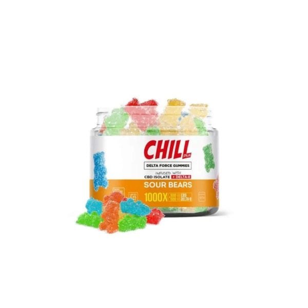 Chill Plus Delta 8 Delta Force Sour Bears - 1000X 12oz 500mg