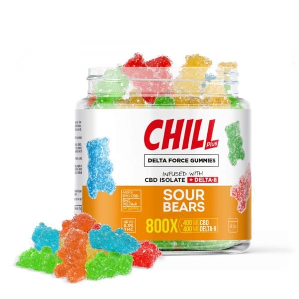 Chill Plus Delta 8 Delta Force Sour Bears - 800X 400mg