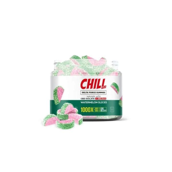 Chill Plus Delta 8 Delta Force Watermelon Slices - 1000X 12oz 500mg