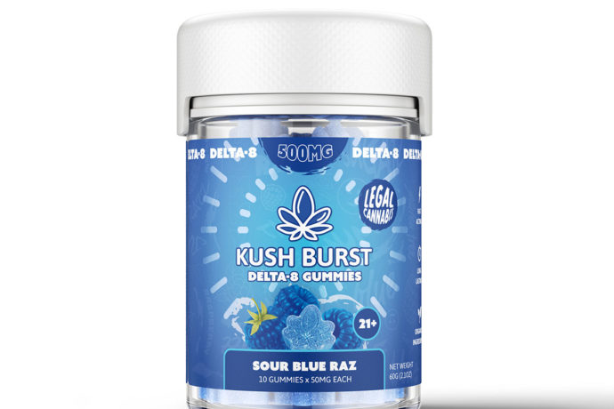 Kush Burst Delta 8 THC Gummies - Blue Raspberry 50mg 10 Count