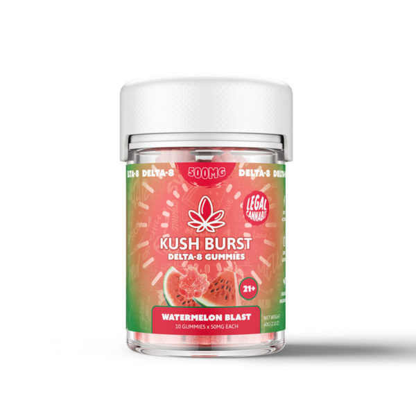 Kush Burst Delta 8 THC Gummies - Watermelon Bliss 50mg 10 Count