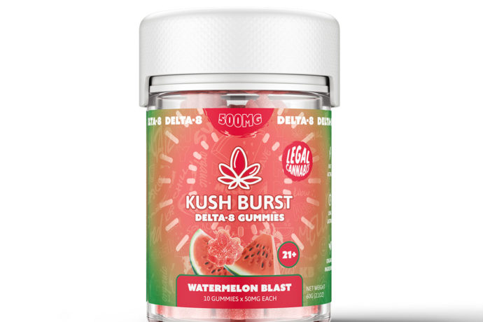 Kush Burst Delta 8 THC Gummies - Watermelon Bliss 50mg 10 Count
