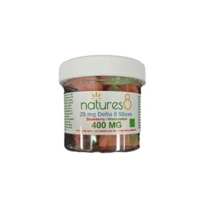 Natures8 Delta 8 Gummy Slices - Strawberry and Watermellon 25mg 16 Count