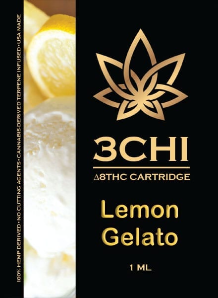 3Chi Delta 8 THC Vape Cartridge - Lemon Gelato 1ml