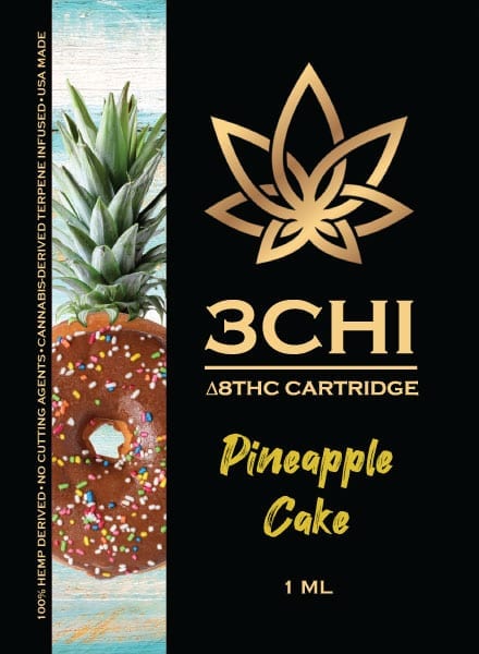 3Chi Delta 8 THC Vape Cartridge - Pineapple Cake 1ml