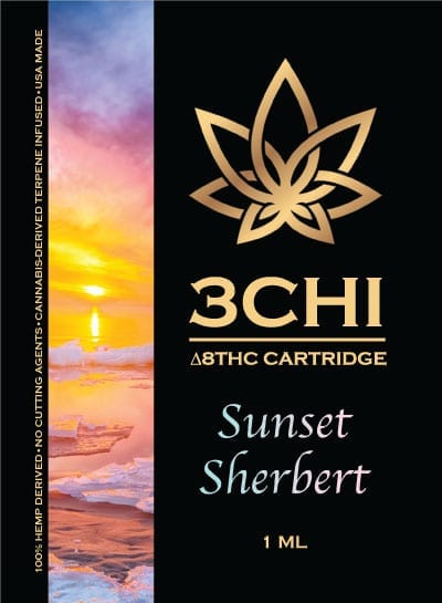 3Chi Delta 8 THC Vape Cartridge - Sunset Sherbert 1ml