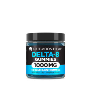 Blue Moon Hemp Delta 8 Gummies - Blue Razz 25mg 40 Count