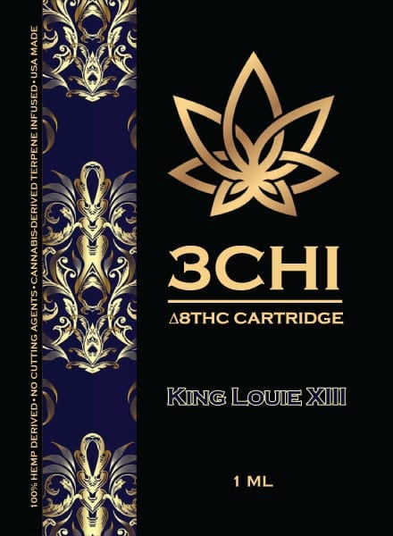 3Chi Delta 8 THC Vape Cartridge - King Louis XIII 1ml