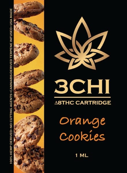 3Chi Delta 8 THC Vape Cartridge - Orange Cookies 1ml
