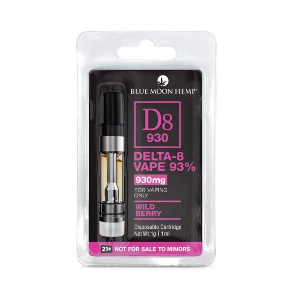 Blue Moon Hemp Delta 8 THC Vape Cartridge - Wild Berry 930mg 1ml