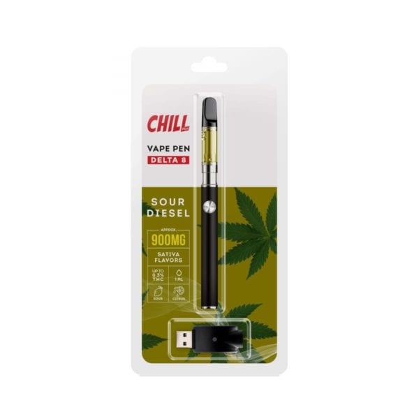 Chill Plus Delta 8 Disposable Vape Pen - Sour Diesel 900mg