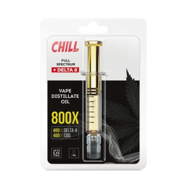Chill Plus Delta 8 Distillate Oil Syringe - 800X 400mg 1ml