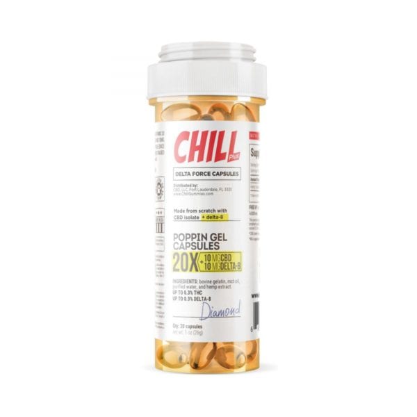 Chill Plus Delta 8 Poppin Gel Capsules - 10mg 20 Count