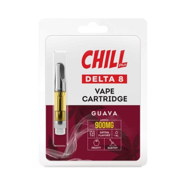 Chill Plus Delta 8 Vape Cartridge - Guava 900mg 1ml