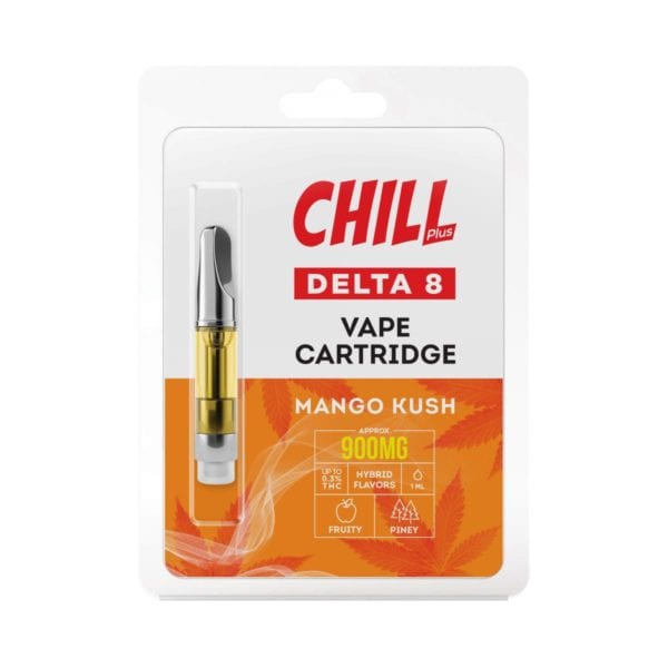 Chill Plus Delta 8 Vape Cartridge - Mango Kush 900mg 1ml