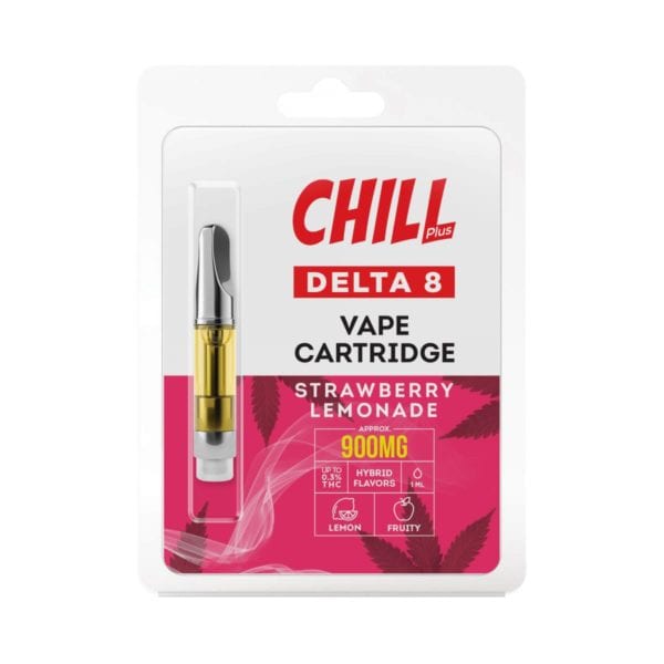 Chill Plus Delta 8 Vape Cartridge - Strawberry Lemonade 900mg 1ml