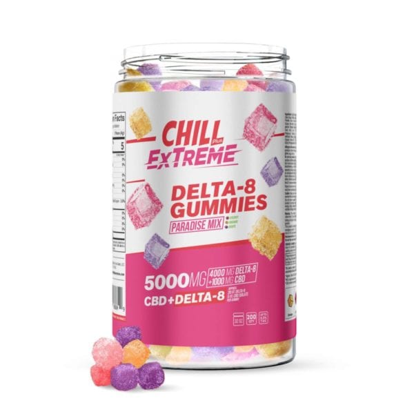 Chill Plus Extreme 20mg Delta 8 Gummies - Paradise Mix - 5000X 200 Count