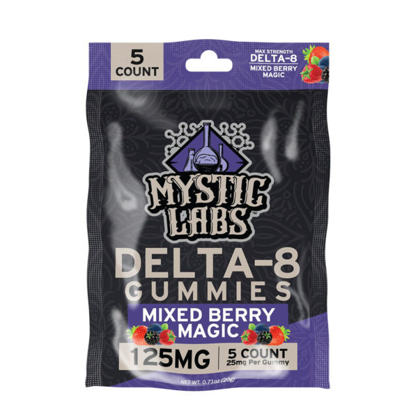 Mystic Labs Delta 8 THC Gummies - Mixed Berry 25mg 5 Count
