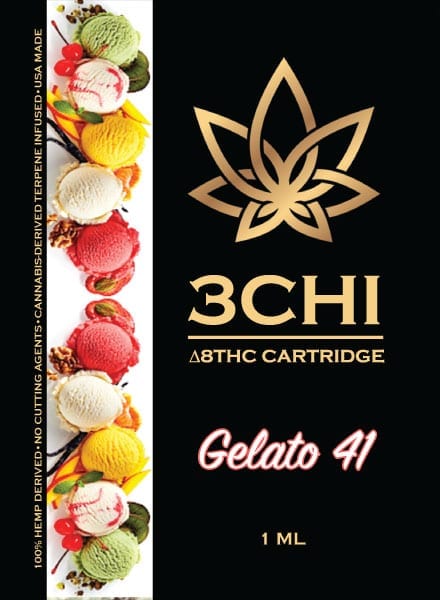 3Chi Delta 8 THC Vape Cartridge - Gelato 41