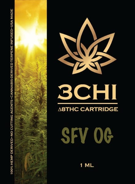 3Chi Delta 8 THC Vape Cartridge - SFV OG