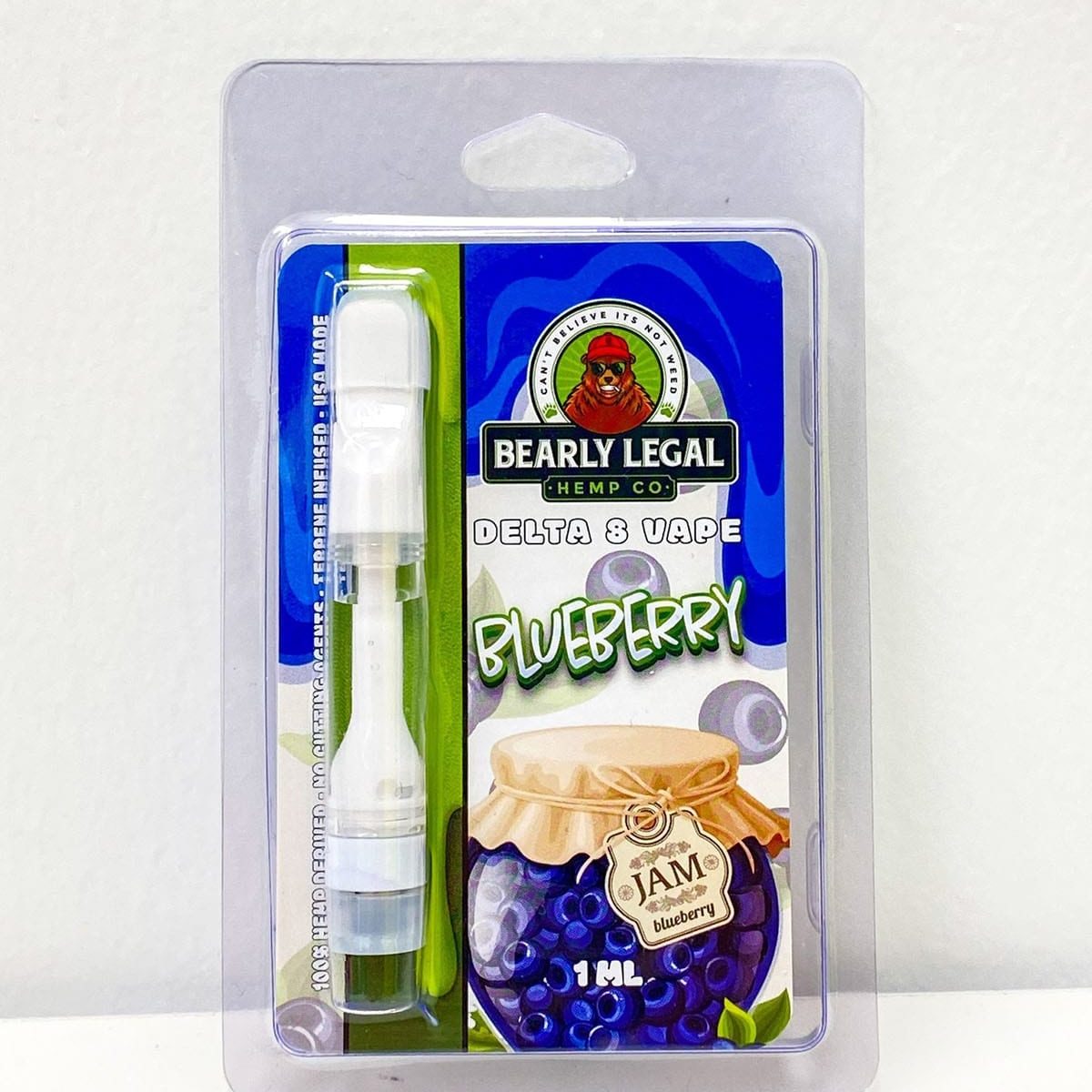 Bearly Legal Hemp Co Delta 8 THC Vape Cart 1ml – Blueberry