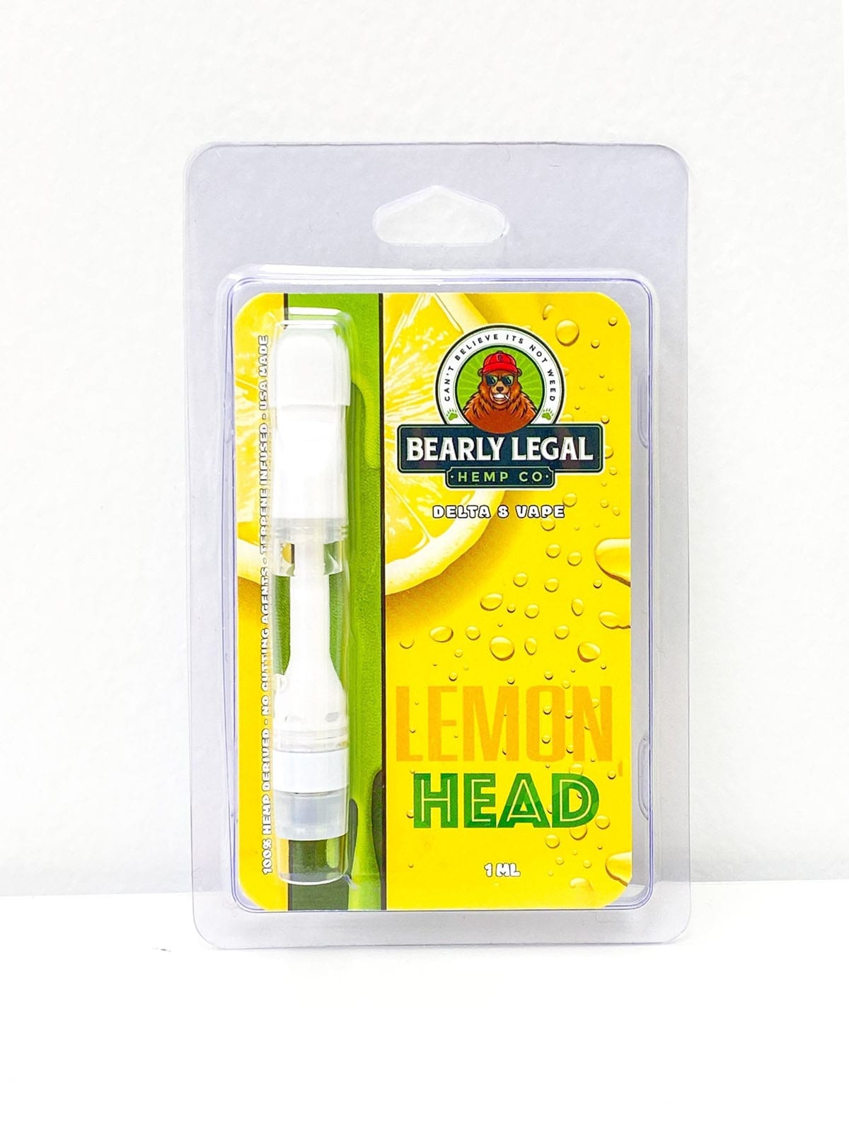 Bearly Legal Hemp Co Delta 8 THC Vape Cart 1ml - Lemon Head