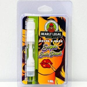 Bearly Legal Hemp Co Delta 8 THC Vape Cart 1ml - Super Sour Diesel