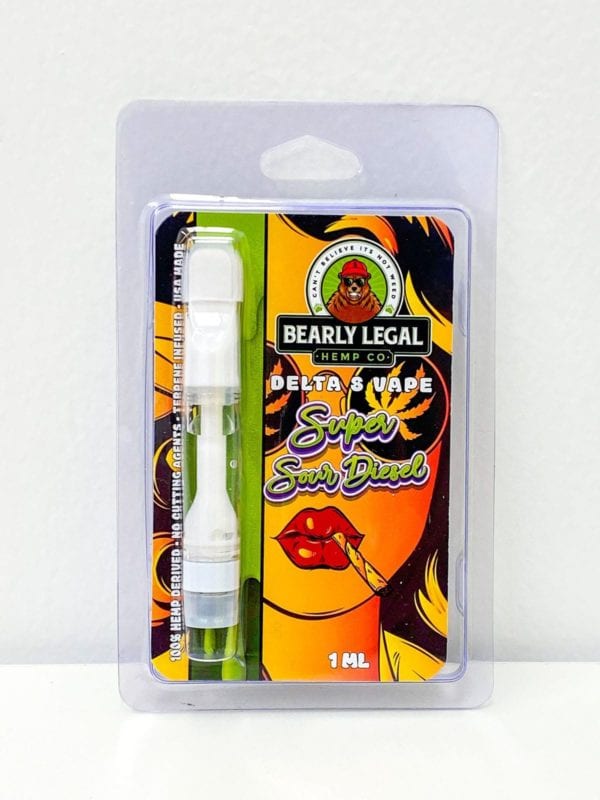 Bearly Legal Hemp Co Delta 8 THC Vape Cart 1ml - Super Sour Diesel