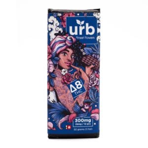 Urb Finest Flowers Delta 8 THC Chocolate Bar - Dark Chocolate 300mg