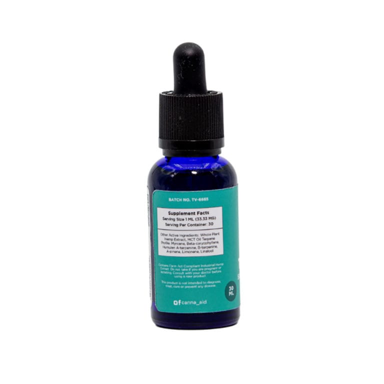 CannaAid Delta 8 THC Tincture Oil + THCV - 500mg 30ml - Direct Delta 8 Shop