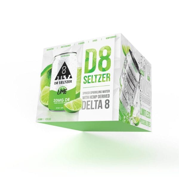 D8 Seltzer Delta 8 THC Seltzer - Lime 4 Pack