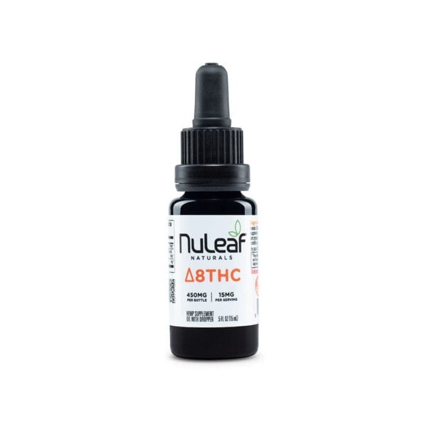 NuLeaf Naturals Delta 8 THC Tincture Oil 450mg 15ml