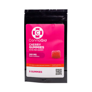 CannaAid Delta 8 Gummies - Cherry Gummies 30mg 8 Count