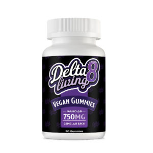 Delta 8 Living Vegan Gummies 25mg 30 Count