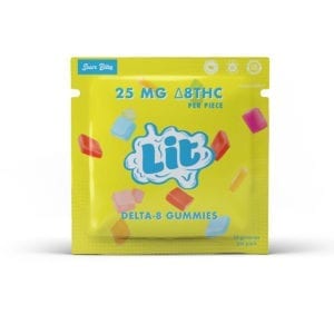 Lit Delta 8 THC Gummies - Sour Bites 25mg 10 Count